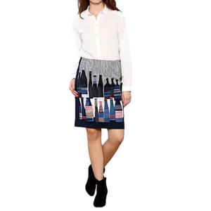 *NWOT* NIC + ZOE Wine Theme Skirt
